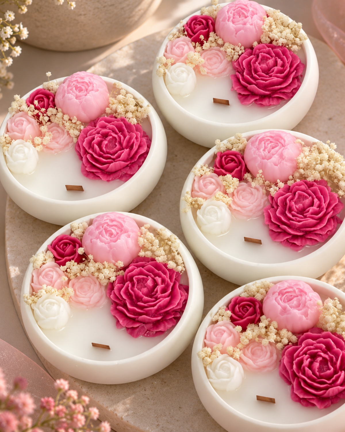 Floral Bowl Candle