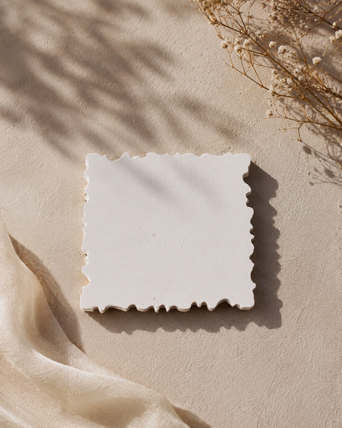 Square concrete tray