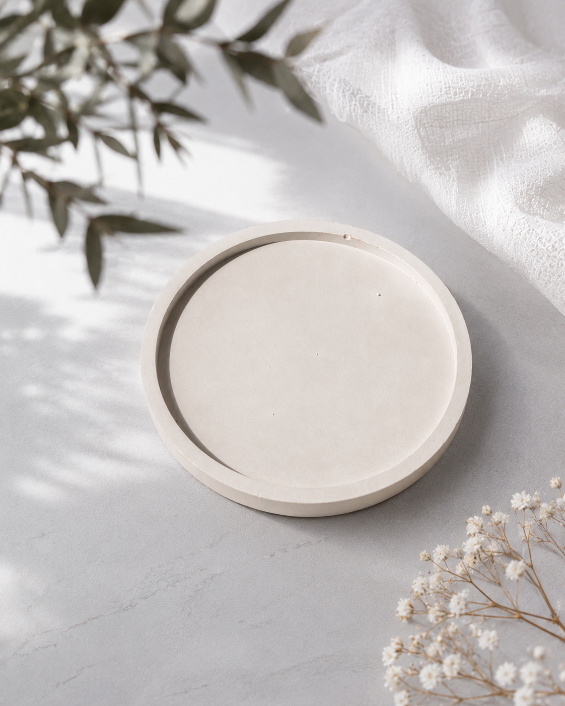 Circle concrete tray