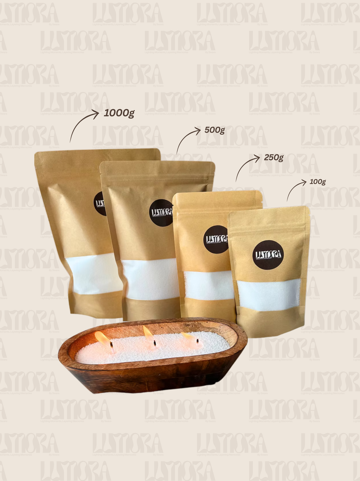Lumora Sand Wax Candle