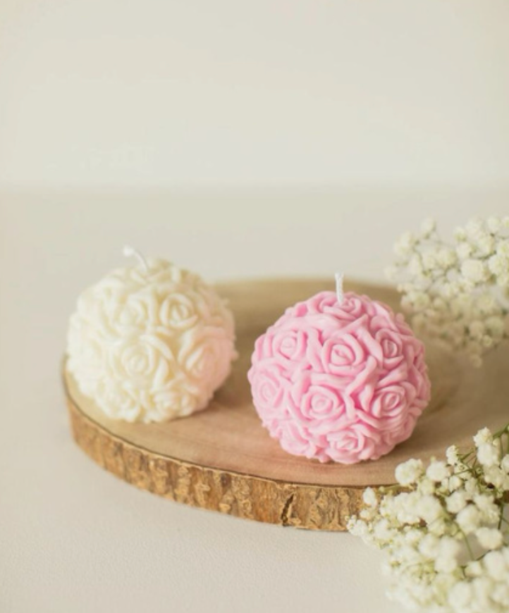 Rose Ball Handcrafted Scented Candle